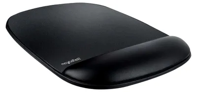 Produktbild von Ergonomisches Mauspad mit Gelkissen, 17x18x2cm (B-ERGO-MOUSE-PAD) | Handgelenkauflage, Gepolstert, Rutschfeste PolyurethanBasis, Ergonomischer Arbeitsplatz, Beidhändig, Schwarz