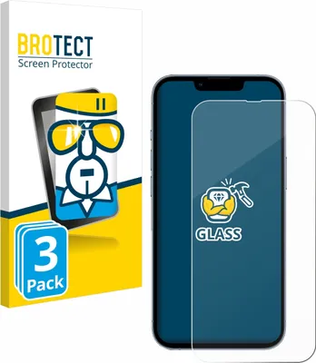 Produktbild von 3x BROTECT Schutzglas für Apple iPhone 13 Pro Displayschutz 9H Glas klar transparent