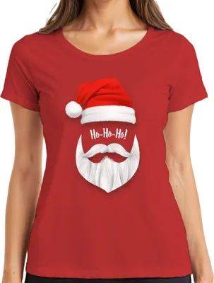 Produktbild von Ho Ho Ho Weihnachtsmann Santa - Weihnachten Weihnachtsgeschenk Christmas Damen T-Shirt, Rot, S