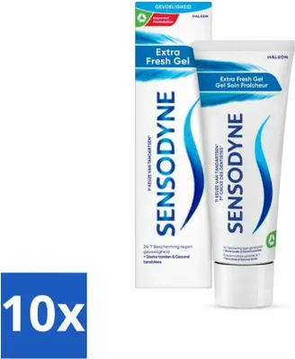 Produktbild von Sensodyne Zahnpasta Extra Fresh Gel Erfrischend 75 ml - Vorteilspack - 10 Stücke