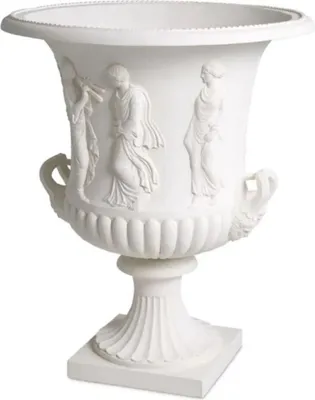 Produktbild von Casa Padrino Luxus Barock Blumentopf Weiß Ø 63 x H. 84 cm