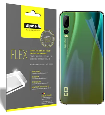 Produktbild von 3x Elephone A5 Rückseite Schutzfolie Folie, 100% Displayabdeckung, dipos Flex