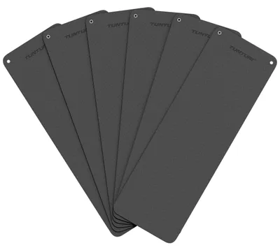 Productafbeelding van Tunturi Platinum Fitnessmat EVA 180 cm Zwart - Set van 6 - 15 mm Dikte - Trainingsmat met Ophangogen