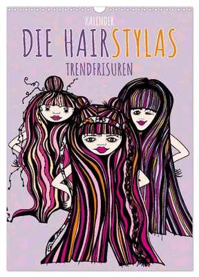 Produktbild von Die HAIRSTYLAS Trendfrisuren (Wandkalender 2027 DIN A3 hoch), CALVENDO Monatskalender