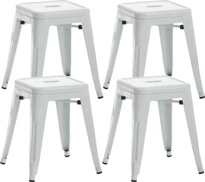 Produktbild von 4er Set Hocker Armin weiß