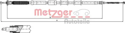 Produktbild von METZGER Handbremsseil Seilzug Feststellbremse für FIAT GRANDE PUNTO (199) Hinten Links 12.0719