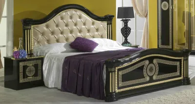 Immagine prodotto di Letto Chesterfield in pelle letto imbottito letto matrimoniale camera da letto letti 180x200cm