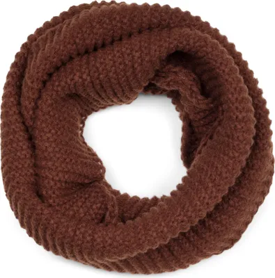 Produktbild von styleBREAKER Uni Strick Loop Schal Einfarbig mit Wellenmuster, warmer Winter Strickschal, Schlauchschal 01018169