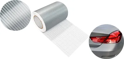 Produktbild von Carbon Folie 20x300 cm - Carbon 3D Silber - Carbonfolie matt mit Luftkanal-Kleber und UV-Schutz - Selbstklebend Autofolie für Innen und Außen - Auto Folierung für Tuning - Einstiegsleisten Schutz