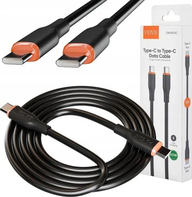Produktbild von VIDVIE CB4031ccb, 1 m, USB C, USB C, USB 3.2 Gen 1 (3.1 Gen 1), Schwarz