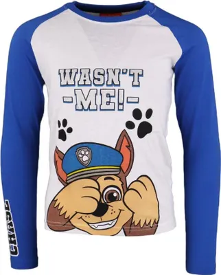 Produktbild von Paw Patrol Chase Marshall Rubble Kinder langarm Shirt – Blau / 104