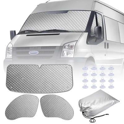 Image de 3 tapis thermiques de protection solaire pour Ford Transit Van MK7, pare-brise, cabine