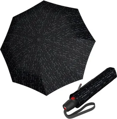 Zdjęcie produktu dla Knirps KNIRPS T.200 Domino czarny - elegancki, w pełni automatyczny parasol