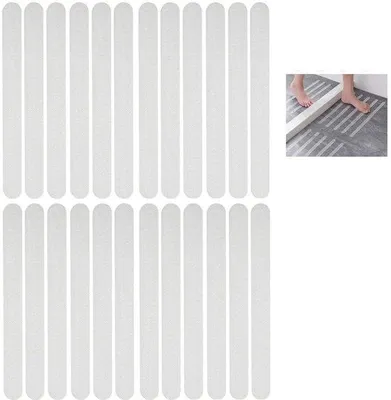 Produktbild von Antislip-Sticker-Set für Duschen, 24 Stück, Selbstklebende Sicherheitsstreifen für Duschen und Badekabinen