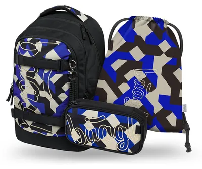 Immagine prodotto di Set di zaini Baagl per ragazzi e adolescenti, composto da 3 pezzi, modello Skate, capacità massima di 30 litri - Varietà