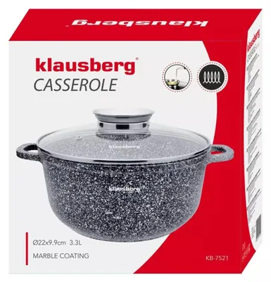 Obrázek produktu pro Mramorovaný hrnec 3,3 l 22 cm KLAUSBERG KB-7521