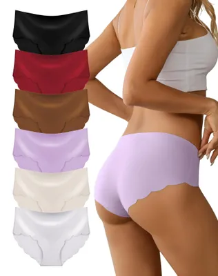 Immagine prodotto di Intimo donna, slip senza cuciture, modello hipster - Traspirante e confortevole - Confezione da 6 pezzi