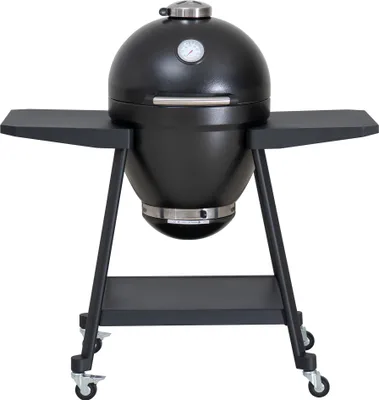 Obrázek produktu pro Gril Sunjoy kamado, gril na dřevěné uhlí ve tvaru vejce s deskou na pizzu, černý