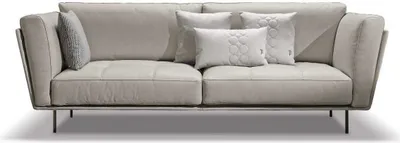 Image de Canapé de luxe 3 places Rembourré Tissu Moderne Beige Trois places JVmoebel