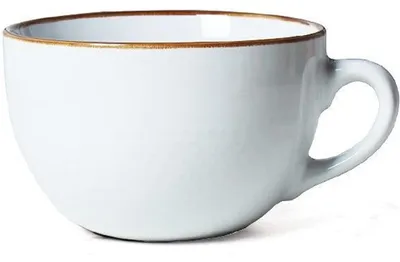 Image de Grande tasse en céramique de 700 ml, blanche, en grès, avec anse, idéale pour le café, le thé, les céréales, la soupe