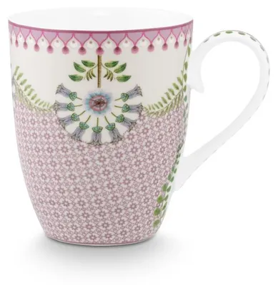 Produktbild von Pip Studio - Mug / Tasse -  Large,  Lily & Lotus Tiles, Lilac, 350ml