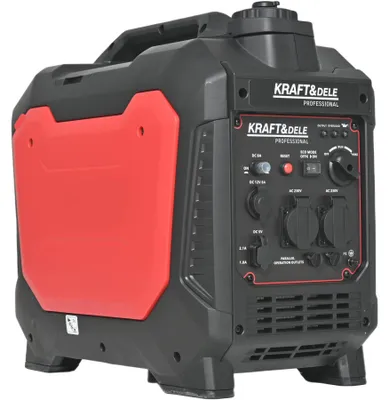 Produktbild von KRAFT&DELE | Inverter Stromerzeuger, 3.7 kW, 12/230 V Steckdosen USB, Stromgenerator Notstromaggregat Benzin leise Stromaggregat für Campen, Festivals, und Hausgebrauch
