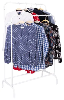 Produktbild von BAGRUS Doppel-Standkleiderbügel, weiß