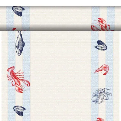Produktbild von 4x DUNI Bio Dunicel® Tête-à-Tête-Tischläufer 0,4 x 24 m Sea Delights