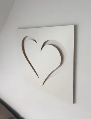 Produktbild von Wanddekoration Großes Herz aus MDF in Weiß