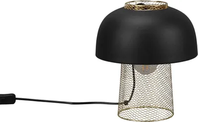 Produktbild von Trio Leuchten Tischleuchte Punch 1xE27, schwarz, gold