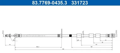 Produktbild von ATE 83.7769-0435.3 Bremsschlauch Vorne Rechts für FORD ECOSPORT