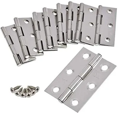 Immagine prodotto di Cerniere per porte, 20 pezzi - Cerniere in acciaio inossidabile - Cerniere pieghevoli - 6 fori - Per mobili - 44 x 32 mm