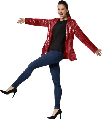 Produktbild von Pailletten-Jackett Damen - bordeaux, L
