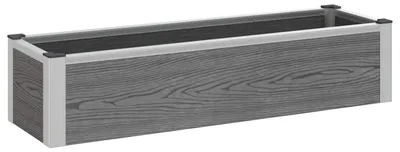 Produktbild von vidaXL Hochbeet Grau 100 x 30 x 22 cm WPC und Aluminium