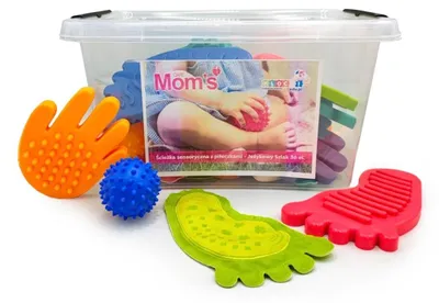 Produktbild von Mom's Care sensorisches Spielzeug Igel Pfad mit Stachelbällen 36 Stück