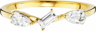 Produktbild von cai Ring 925/- Sterling Silber gelb 050 (15,9) Weißtopas weiß 132270826