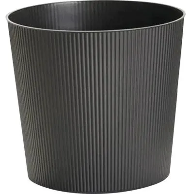 Produktbild von Übertopf Fyre Kunststoff Ø 30 cm H 29 cm anthrazit inkl. Rollen