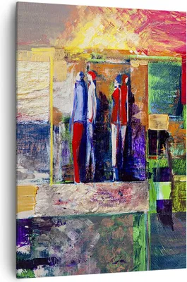 Produktbild von Bild auf Leinwand - Leinwandbild - Einteilig - Abstraktion modern - 70x100cm - Wand Bild - Wanddeko - Wandbilder - Leinwanddruck - Wanddekoration - Leinwand bilder - Wandbild - PA70x100-3670