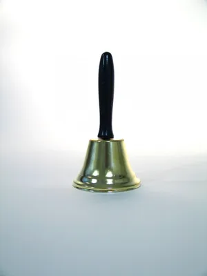 Produktbild von Glocke groß und massiv mit Holzgriff (schwarz)- ca. 10 cm
