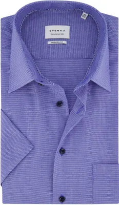 Produktbild von Eterna Hemd modern fit blau kurzarm