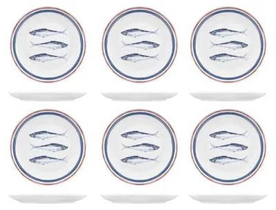 Productafbeelding van Set van 6 Ceramische Fruitborden 20 cm