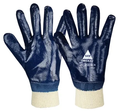 Produktbild von Hase Zwickau Nitrilhandschuh aus Baumwolle Größe 12 12 Stk