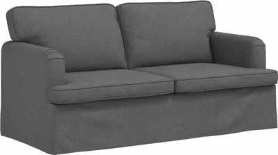 Imagen del producto de vidaXL Sofá, color gris oscuro, 162 x 80 x 85 cm, tapizado en tela