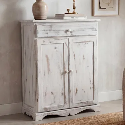 Immagine prodotto di Cassettiera, 78x66x33cm, look shabby, vintage ~ bianco