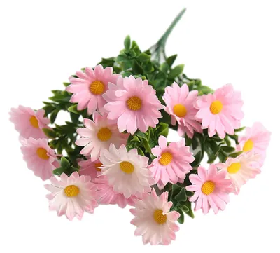 Produktbild von Künstlicher Blumenstrauß mit grünen Blättern, realistisch, UV-beständig, aus Kunstseide, für drinnen und draußen, Garten, Terrasse, Balkon, Zuhause.