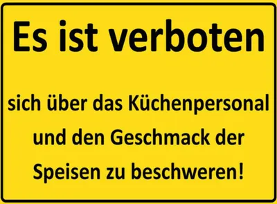 Produktbild von vianmo Holzschild 30x40 cm Verboten über Küchenpersonal