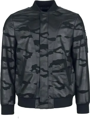 Produktbild von Black Premium by EMP Herren schwarze Übergangsjacke im Camouflagge Muster XXL