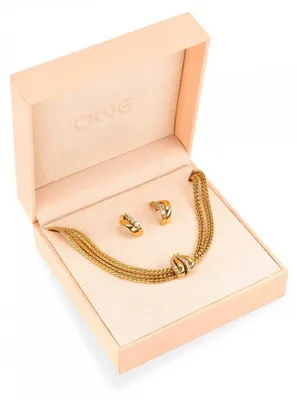Produktbild von Joia Schmuckset Pack One, Gold, Elegant, 15 g, bestehend aus Ohrringen und Halskette