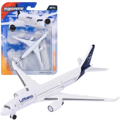 Obrázok produktu pre Kovové lietadlo Airbus A350-900 Lufthansa, biele, osobné lietadlo, 10 cm