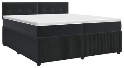 Obrázok produktu pre vidaXL Box spring posteľ s matracom čierna 200 x 200 cm zamat